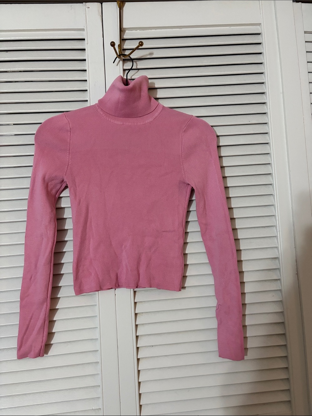 Zara Pink Knit Turtleneck Sweater